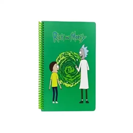 Mabbels Spiralli Defter Rick And Morty Yeşil  80 YP 17x24 DFT-388524 resmi