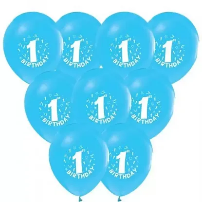 Nedi Balon Perakende Baskılı 1 Yaş Mavi Renkli 16 Lı PM-12158 resmi