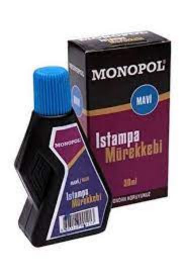 Monopol Istampa Mürekkebi 30 ML Mavi (12 Adet) resmi