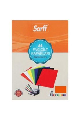 Sarff Cilt Kapağı Plastik Opak A4 450 MIC Kırmızı 15201108 (50 Adet) resmi