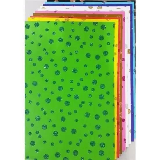 Lino Simli Nokta Desenli Kağıt 10 Renk 20x30 CM 2802J-4 resmi