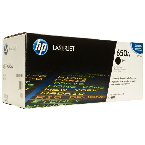 HP 650A Black Siyah 13.000 Sayfa Toner CE270A resmi