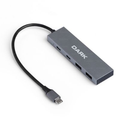 Dark DK-AC-USB312C 4 Port USB Type-C HUB 2X USB3.0 Type-A & 2X USB3.1 Type -C resmi