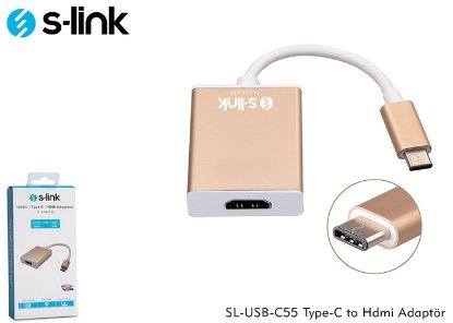 S-link SL-USB-C55 Type-C to Type-C to Hdmi Adaptör resmi