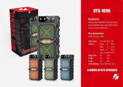 KTS 1096 Siyah Bluetooth M-sd/Usb RGB  Speaker  resmi