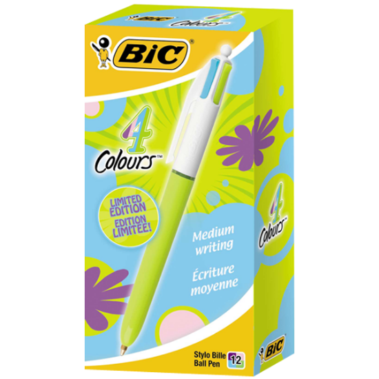 Bic Tükenmez Kalem Fonksiyonlu Fun 1.0 MM 4 Renk 887777 (12 Adet) resmi