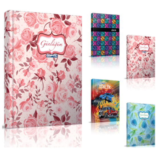 Gıpta Günlük Defter Sert Kapak Dikişli 15x22 120 YP Çizgili resmi