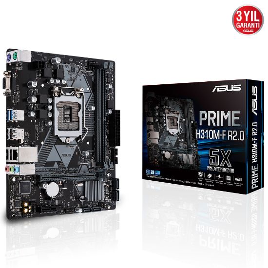 Asus Prime H310M-F R2.0 Intel H310 Soket 1151 DDR4 2666MHz uATX Anakart resmi