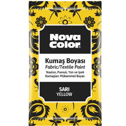Nova Color Kumaş Boyası Toz 12 GR Sarı Nc-900 (12 Adet) resmi