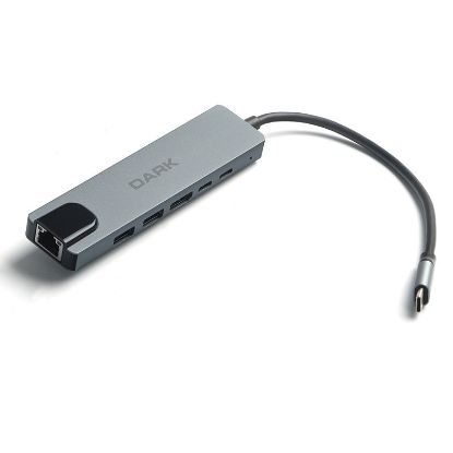 Dark DK-AC-U31X47  6sı 1 Arada USB 3.2 Gen 1 Type-C to Ethernet / HDMI Çoklayıcı resmi