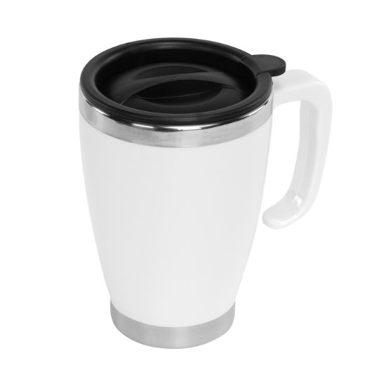 S-link SL-TM1981 Beyaz 415ML Iç 304 Dış 201 Paslanmaz Çelik Kupa resmi