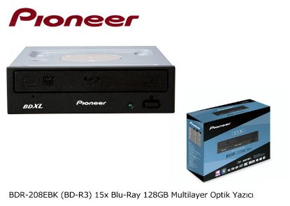 Pioneer BDR-208EBK (BD-R3) 15x Blu-Ray 128GB Multilayer Optik Yazıcı resmi