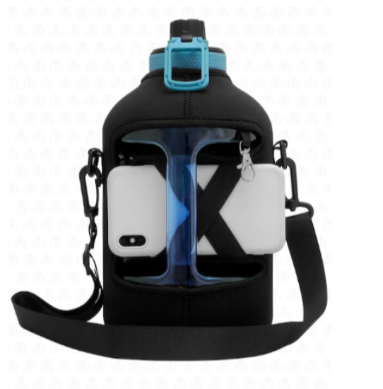 Valletta VLT1264 2,5lt Winta Mavi Motivasyonlu Sporcu Su Matarası Çantalı  resmi