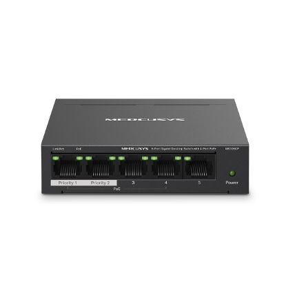 Tp-Link Mercusys MS105GP 5 Port 10/100/1000 Mbps Poe+ Switch Metal Kasa resmi