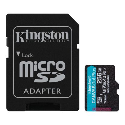 Kingston SDCG3/256GB 256GB microSDXC Canvas Go Plus 170R A2 U3 V30 Card + ADP Hafıza Kartı  resmi