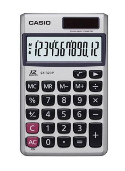 Casio SX-320P 12 Hane Cep Tipi Hesap Makinesi resmi