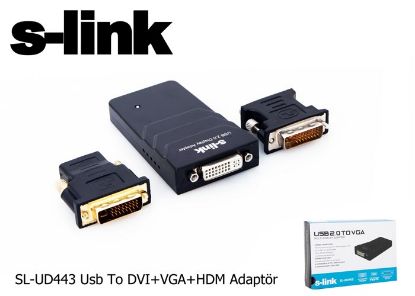 S-link SL-UD443 Usb To DVI+VGA Adaptör resmi