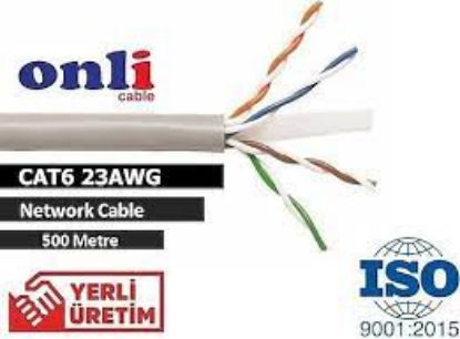 Onli UTP 23 AWG CCA 500 Metre Cat6 Kablo resmi
