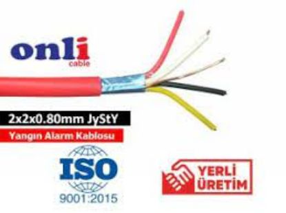 Onli 2x2x0,80mm J-Y(st)Y...Lg CCA 100 metre Yangın Alarm Kablosu resmi