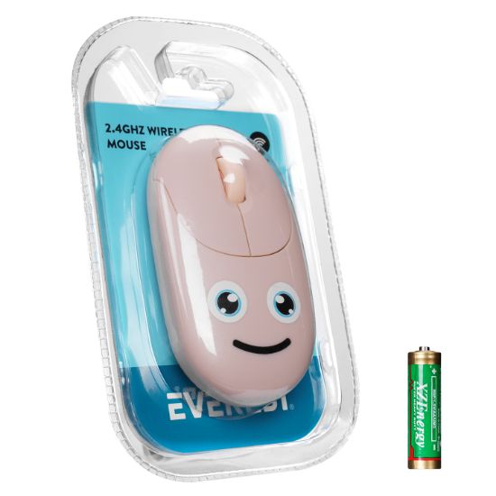 Everest SM-26 FASHION 2.4Ghz Pembe Kabartmalı Kablosuz Mouse resmi