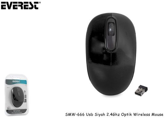 Everest SMW-666 USB Sarı 2.4 GHZ Optik Kablosuz Mouse 1500Dpı resmi