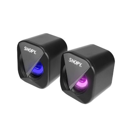 Snopy SN-83U 2.0 Mini Led Işıklı 2Wx2CH Siyah USB Gaming Speaker Hoparlör resmi