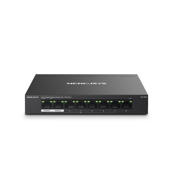 Tp-Link Mercusys MS108GP 7 Port 10/100/1000 Mbps Poe+ Switch Metal Kasa resmi