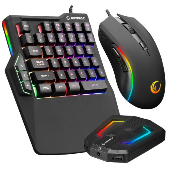 Rampage KM-R92 CHEAT-X USB Mini Klavye+Mouse+Switch Combo Gaming Oyuncu Klavye Mouse Set resmi