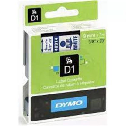 DYMO S0720690 D1 Yedek Şerit 9 mmx7mt Beyaz/Mavi 40914 resmi