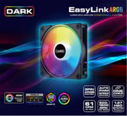 Dark DKCF1200A Easylink Siyah Addressable RGB 1X12cm Fan siyah  resmi