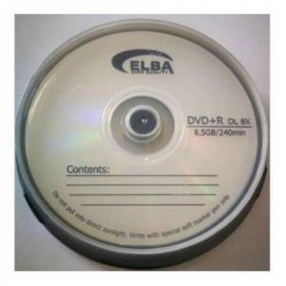 Elba DVD+R 8.5GB DL 240MIN 8X 10 lu Cakebox resmi