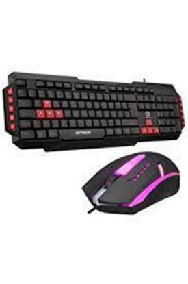 Hytech HYK-46 COMBO  Siyah USB Kırmızı Tuşlu Q Gaming Oyuncu Klavye +mouse set resmi