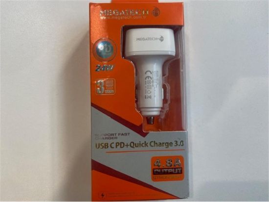 Carboon Ms-CC12 55W Pd 20w Type-c Grişi 2 Usb Araç Çakmaklık Girişli resmi