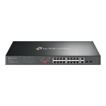 Omada Tp-Link DS1018GMP 16 Port 10/100/1000 Poe+ Switch 2 Port SFP Çelik Kasa Rack Mount resmi