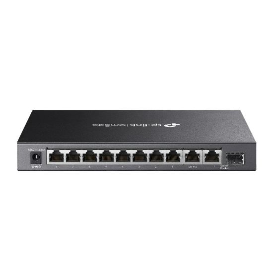 Omada Tp-Link DS110GMP 8 Port 10/100/1000 Poe+ Switch 1 Port SFP + 1 Port Uplink Çelik Kasa Rack Mount resmi