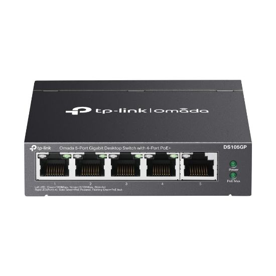 Omada Tp-Link DS105GP 5 Port 10/100/1000 Poe+ Switch Çelik Kasa Rack Mount resmi