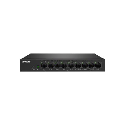 Tenda G0-8G-PoE 9 Port 8 Port Poe+ 10/100/1000 Switch Çelik Kasa POE Router resmi