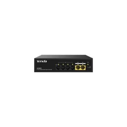 Tenda SG106PC 6 Port 4 Port Poe+ 10/100/1000 Mbps + 2 Port Uplink Switch Çelik Kasa Rack Mount resmi