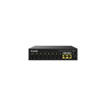 Tenda SG110PC 10 Port 8 Port Poe+ 10/100/1000 Mbps + 2 Port Uplink Switch Çelik Kasa Rack Mount resmi