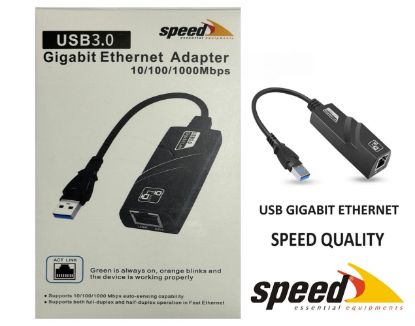 Speed UE050 10/100/1000 USB 2.0/3.0 Gigabit Ethernet Çevirici resmi