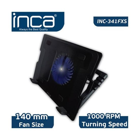 Inca Inc-341FXS Siyah Ergonomik Sessiz Usb Notebook Soğutucu resmi
