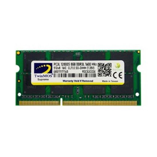 TwinMOS 8GB DDR3 1600MHz CL16 1.5V MDD38GB1600N Notebook Ram resmi