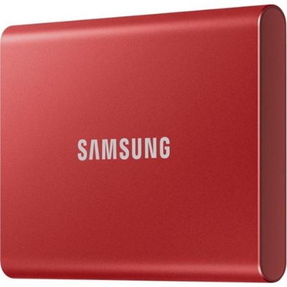 Samsung 1TB T7 USB3.2 1050MB-1000MB/s Taşınabilir SSD Kırmızı MU-PC1T0R/WW resmi