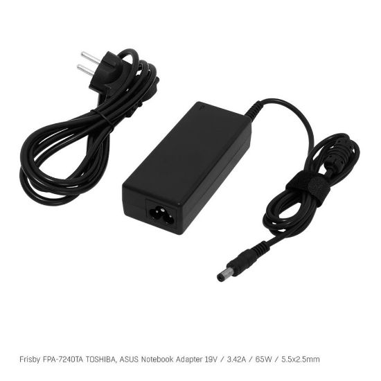 Frisby FPA-7240TA Notebook Adaptör (Toshiba, Asus) 19V 3.42A (Uç Boyutu : 5.5 x 2.5mm) resmi