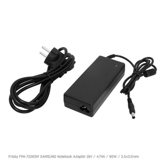 Frisby FPA-7228SM Notebook Adaptör (Samsung) 19V  4.74A (Uç Boyutu : 5.5 x 3.0mm) resmi