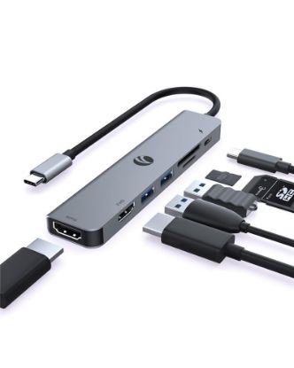 Vcom CUE39 Type-C To Hdmi(4K@60Hz)+Hdmi(1080P@60Hz)+Usb3.0+SD2.0+TF2.0+Pd 3.0 100W Çoklayıcı resmi