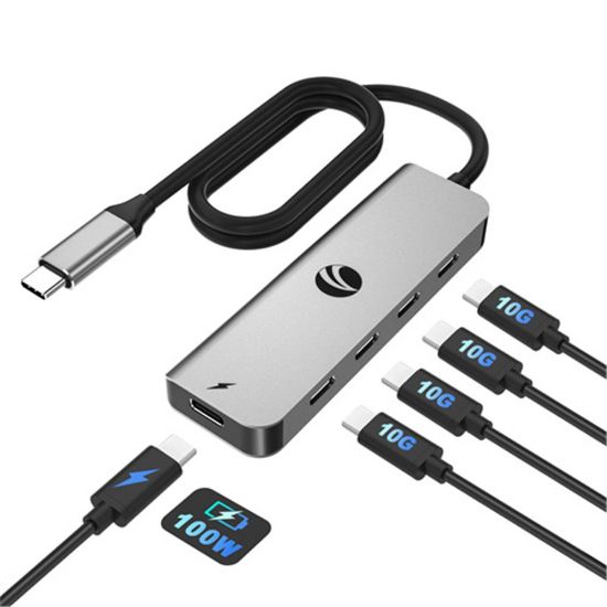 Vcom CUE11s Type-C To 4*Usb-C (10GBps)+Pd 3.0 100W Çoklayıcı resmi