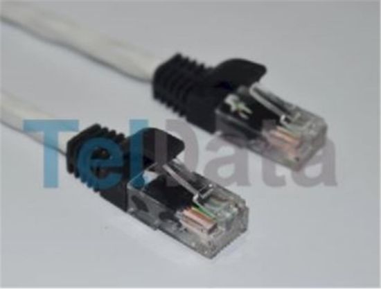 Teldata TLD-030B Cat6 0.30MT Beyaz Utp Patch Kablo resmi