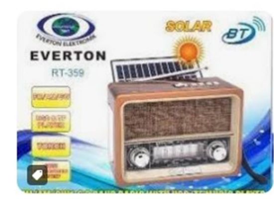 Everton RT-359 Fm/Am/Sw/Usb&Tf Player Güneş Enerjili Nostaljik Radyo resmi