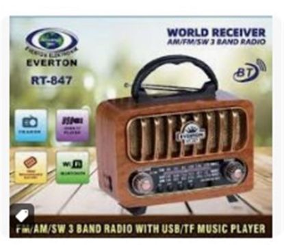 Everton Rt-847 Bluetooth /Usb/Tf/Am/Fm/Sw/Tws/Usb Şarj Nostaljik Radyo resmi